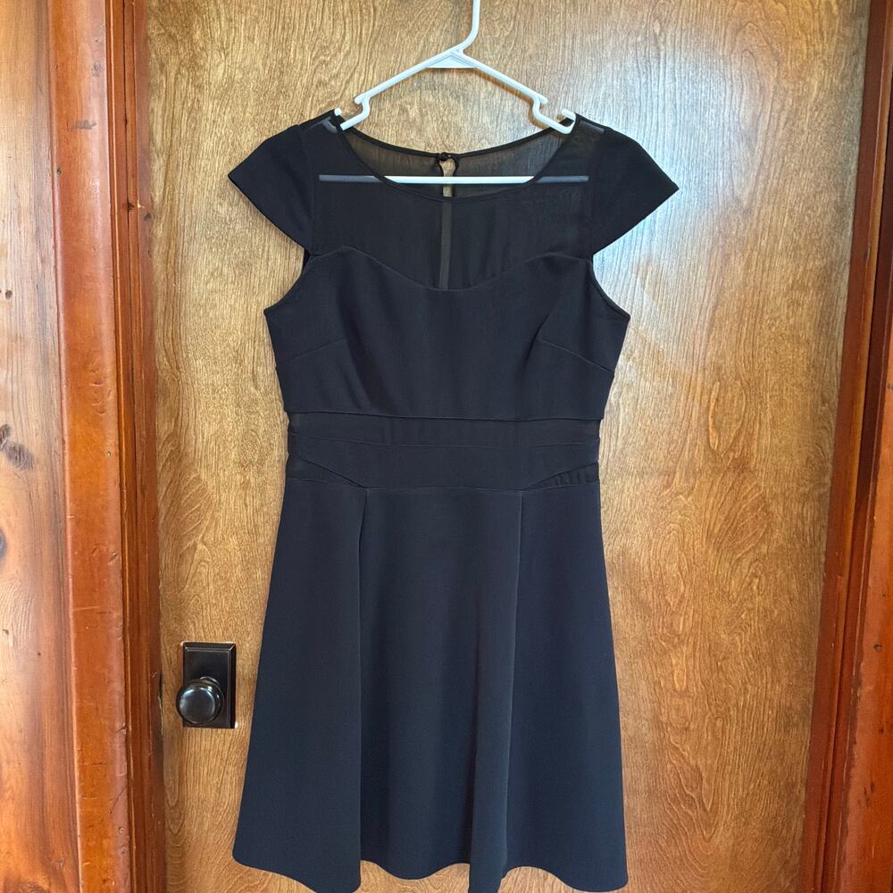 Hailey Logan by Adrianna Papell Black Skater Dress sze L